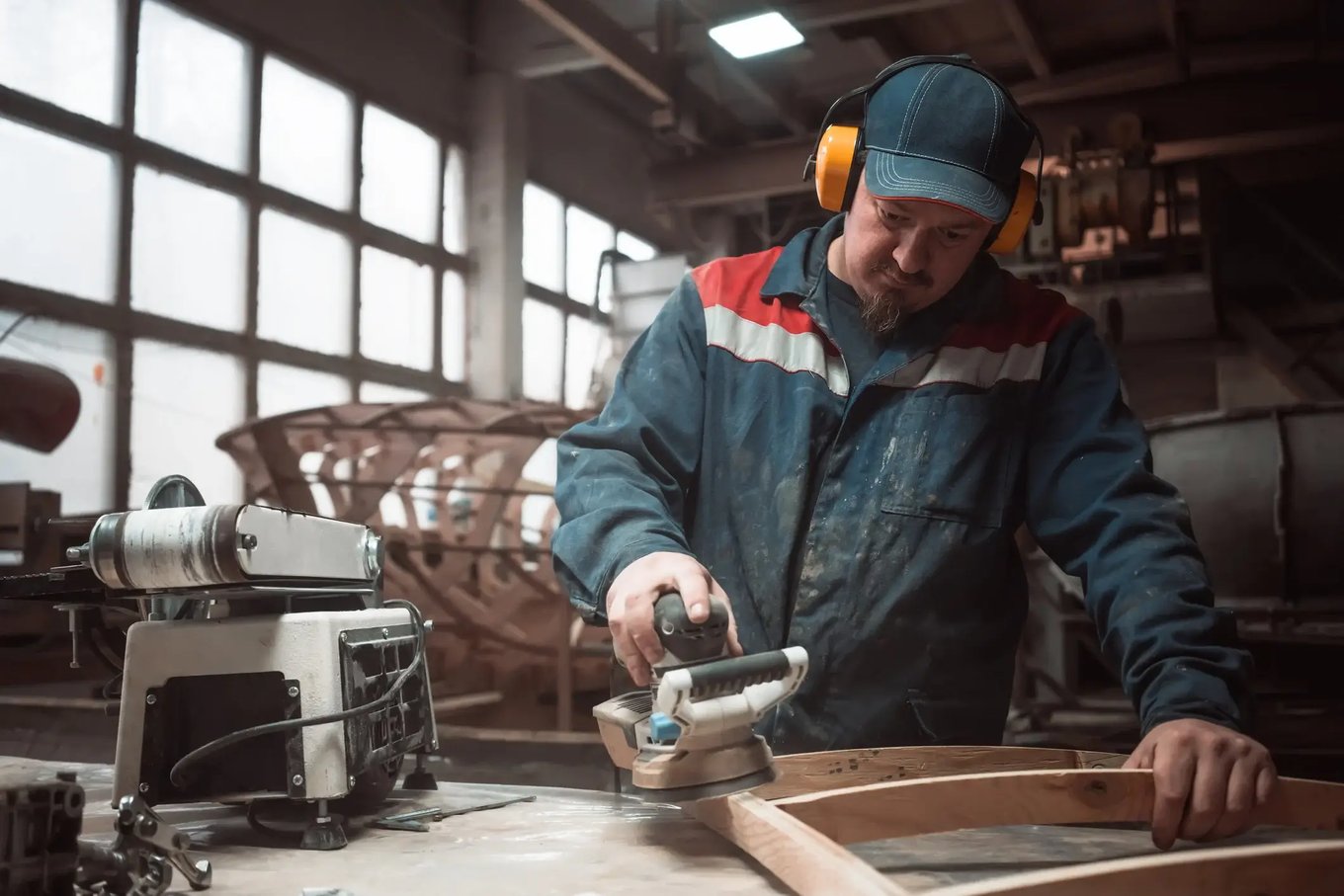 Man Working with Threaded Inserts on Wood