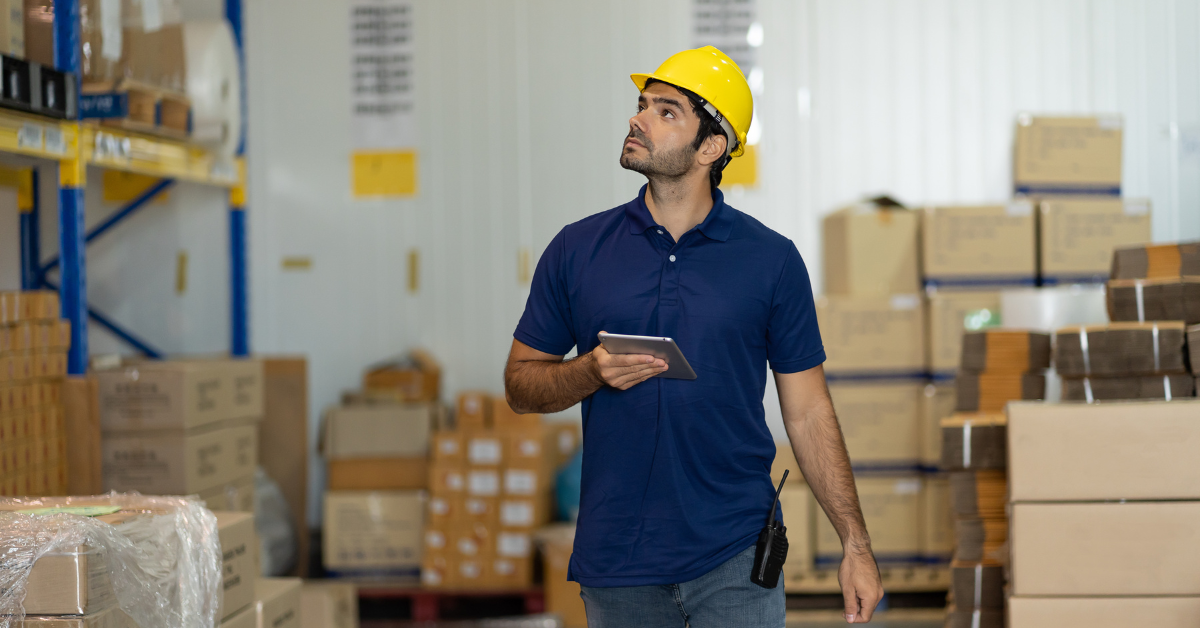 Manufacturer reviewing their inventory